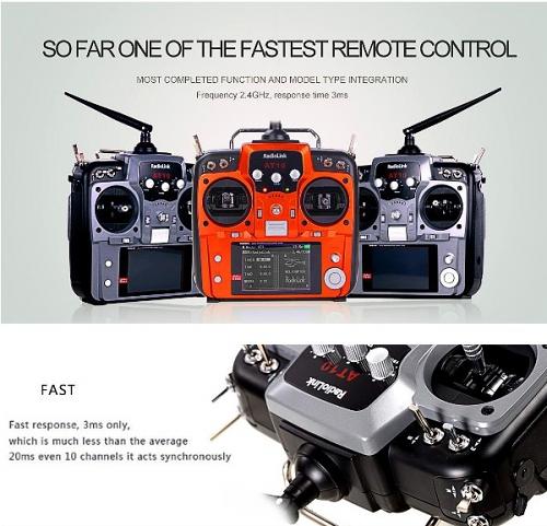 Radiolink AT10 Orange 2.4G 10CH Transmitter With R10D receiver 