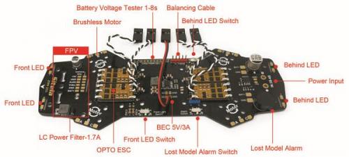 ZMR250 Power Distribution Board V2 with PDB and Built-in ESC 