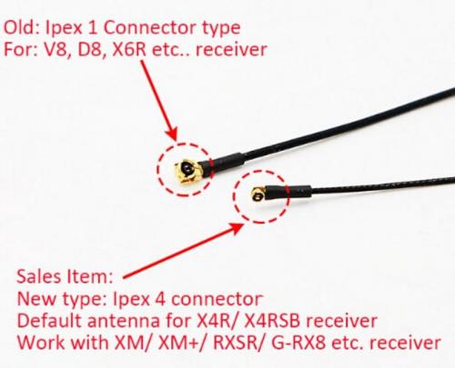 Replacement Receiver Antenna 2.4Ghz 15cm Ipex 4 