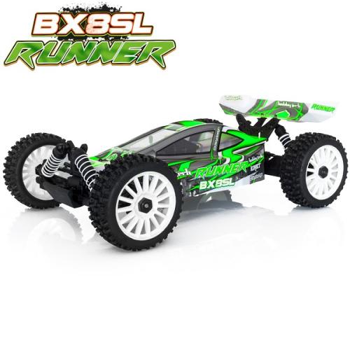 HOBBYTECH - 1/8 BUGGY RTR BX8 RUNNER GREEN TYPE SL BRUSHED