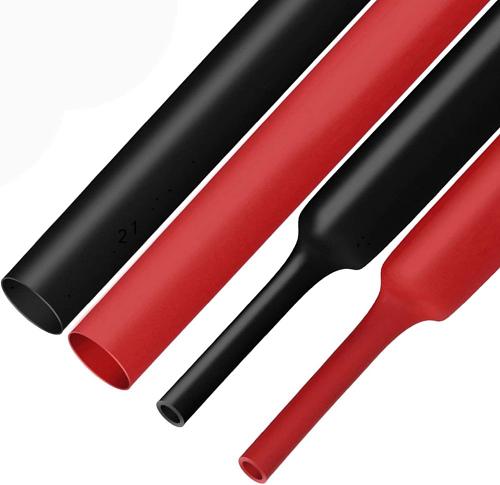 Heat Shrink Tubing D: 6.4mm, 2:1 rate, 1 meter, Red or Black 