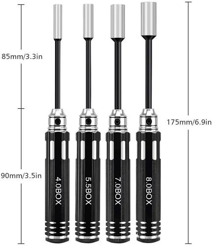 HEX Nut Drivers Wrench Tool set 4.0mm 5.5mm 7.0mm 8.0mm 