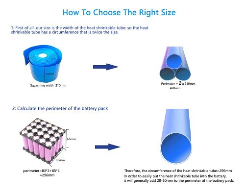 Pvc Heat Shrink Tubing Flat 350mm, For Batteries and large