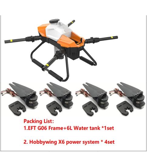 Heavy Payload 6L 6KG Agricultural Drone Foldabel Frame or Set 