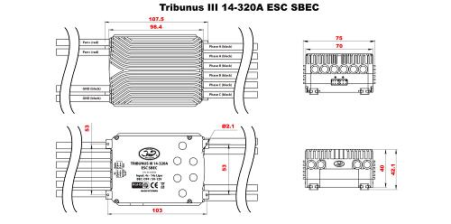 Scorpion Industrial Use Tribunus III 14-320A ESC SBEC 30A 12V 